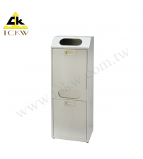 Two-compartment Stainless Steel Recycle Bin(TH2-114S) 